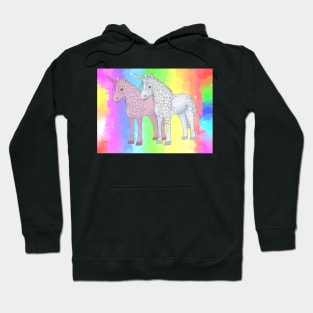 Regenbogen mit Einhorn Hoodie